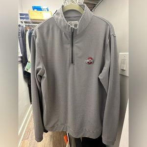 Ohio State Perth Sugar Stripe Performance Quarter-Zip - M